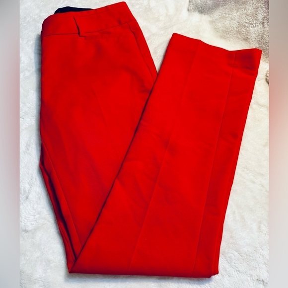 Express Pants Sz 2R The Columnist Red Straight Legs Pockets Like-New Classy - Picture 16 of 16